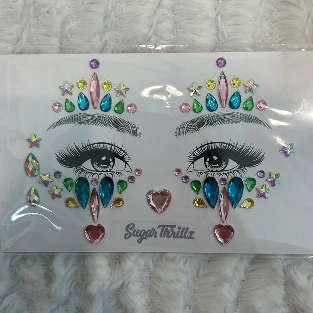 SUGAR THRILLZ DOLLS KILL MAKE UP FACE GEM & EYELASHES BUNDLE NEW W TAGS PINK